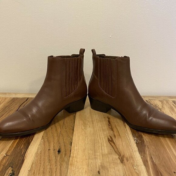J.Crew Women's Chelsea Ankle Boots Brown Leather 6 - Picture 3 of 9
